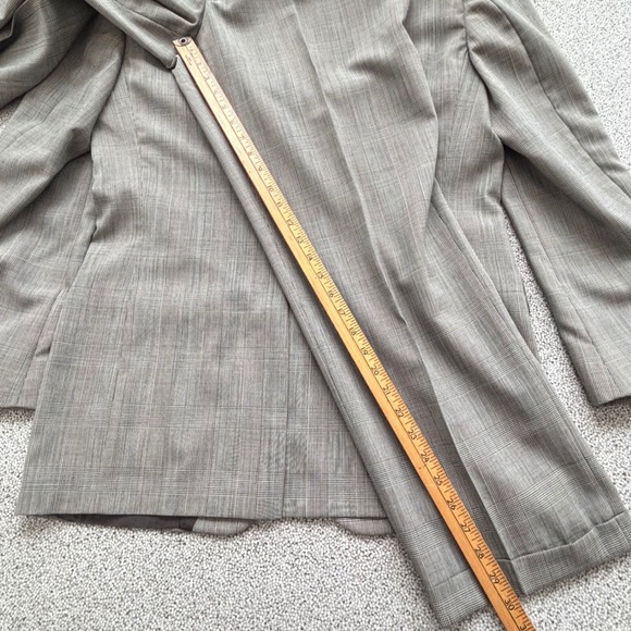 Turnbury Glen Check Plaid Suit 40L 36W 2 PC Business Gray Windsor Preppy Bloke - Picture 15 of 16